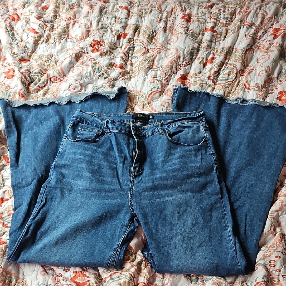 LB Blue Flare Wide Leg Jeans